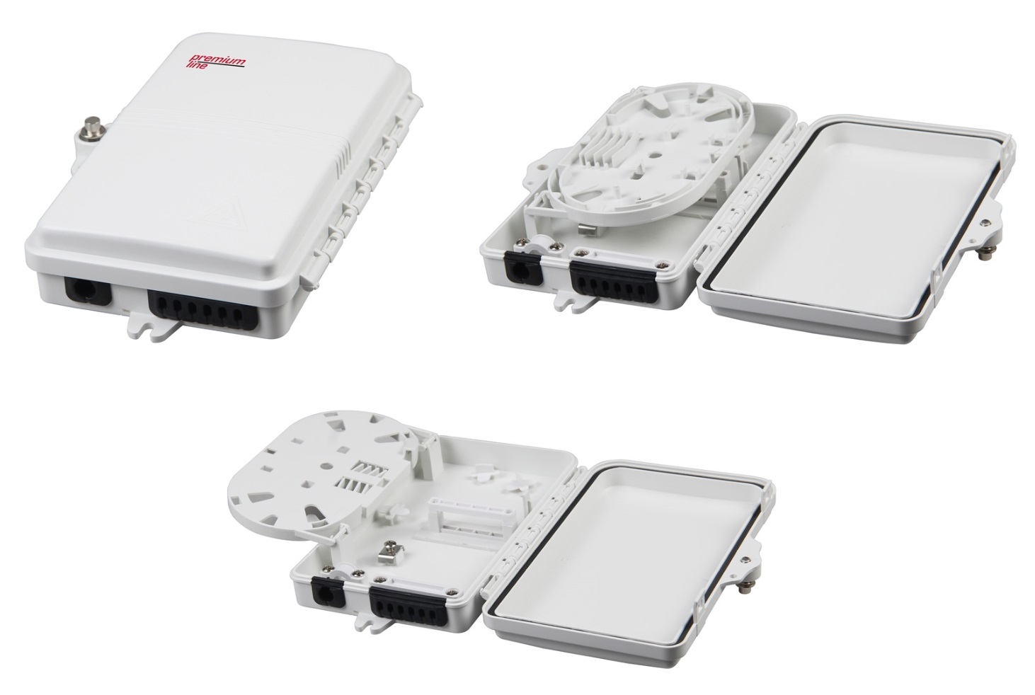 FTTH distribution boxes 4, 8, 16, 24, 36 or 48 ports PremiumLine