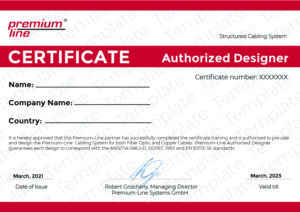 Premium-Line Designer Certificate